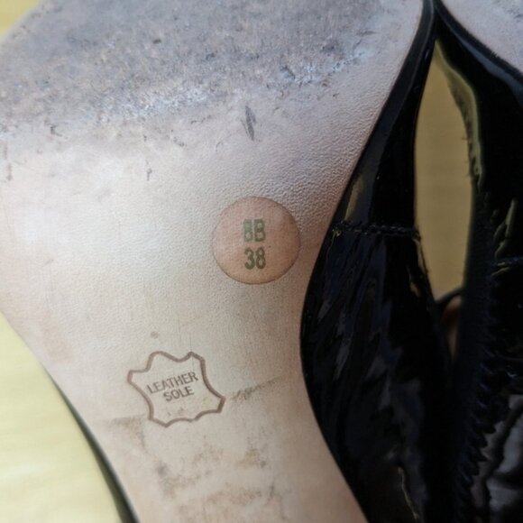 BCBG  MAXAZRIA SIZE 8 ballerine shoes with heels, leather, GREAT USED CONDITION - Picture 6 of 8